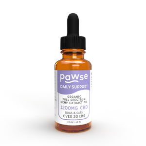 Pawse Daily Support - Full Spectrum Hemp 1200 MG CBD Oil - For All Pets Over 20 Pounds