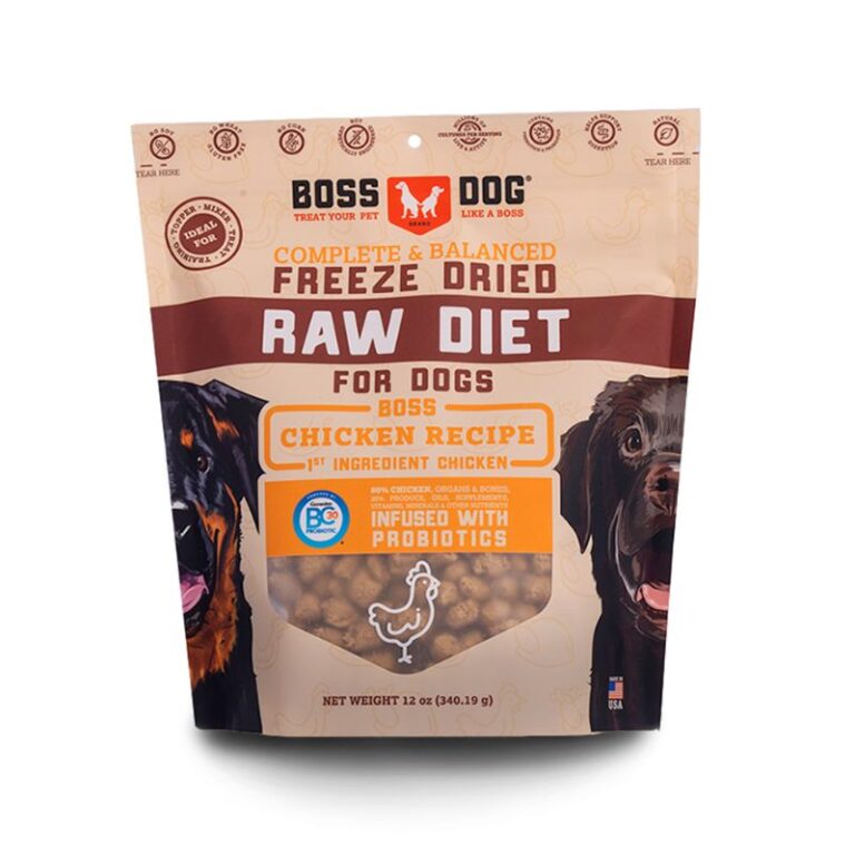 Boss Dog® Complete and Balanced Chicken Recipe with Probiotics Freeze-Dried Raw Diet Dog Food 12oz