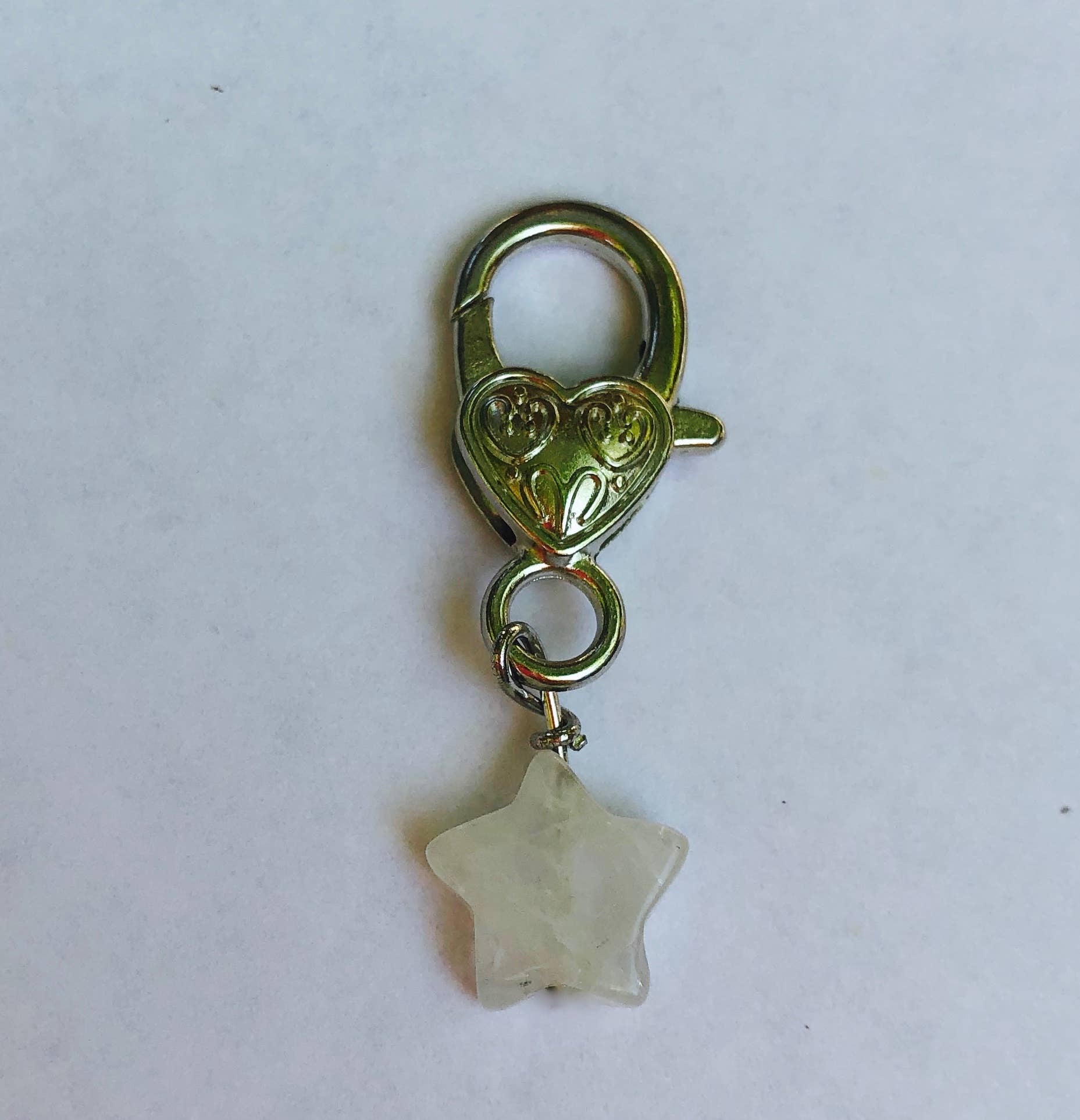 Clear Quartz Peace Pet Pendant Star Holistic Crystal Support