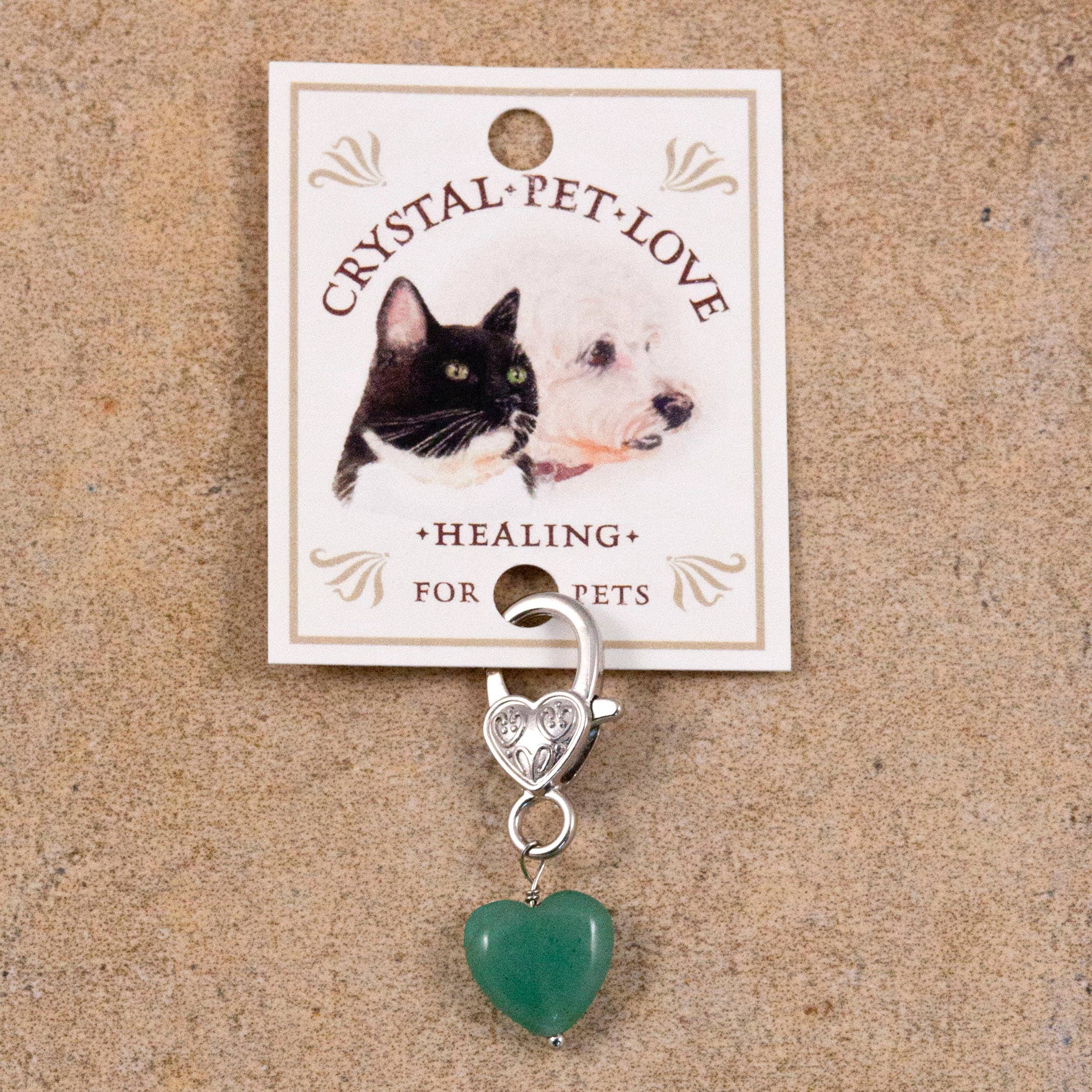Healing Green Aventurine Pet Pendant for Crystal Support