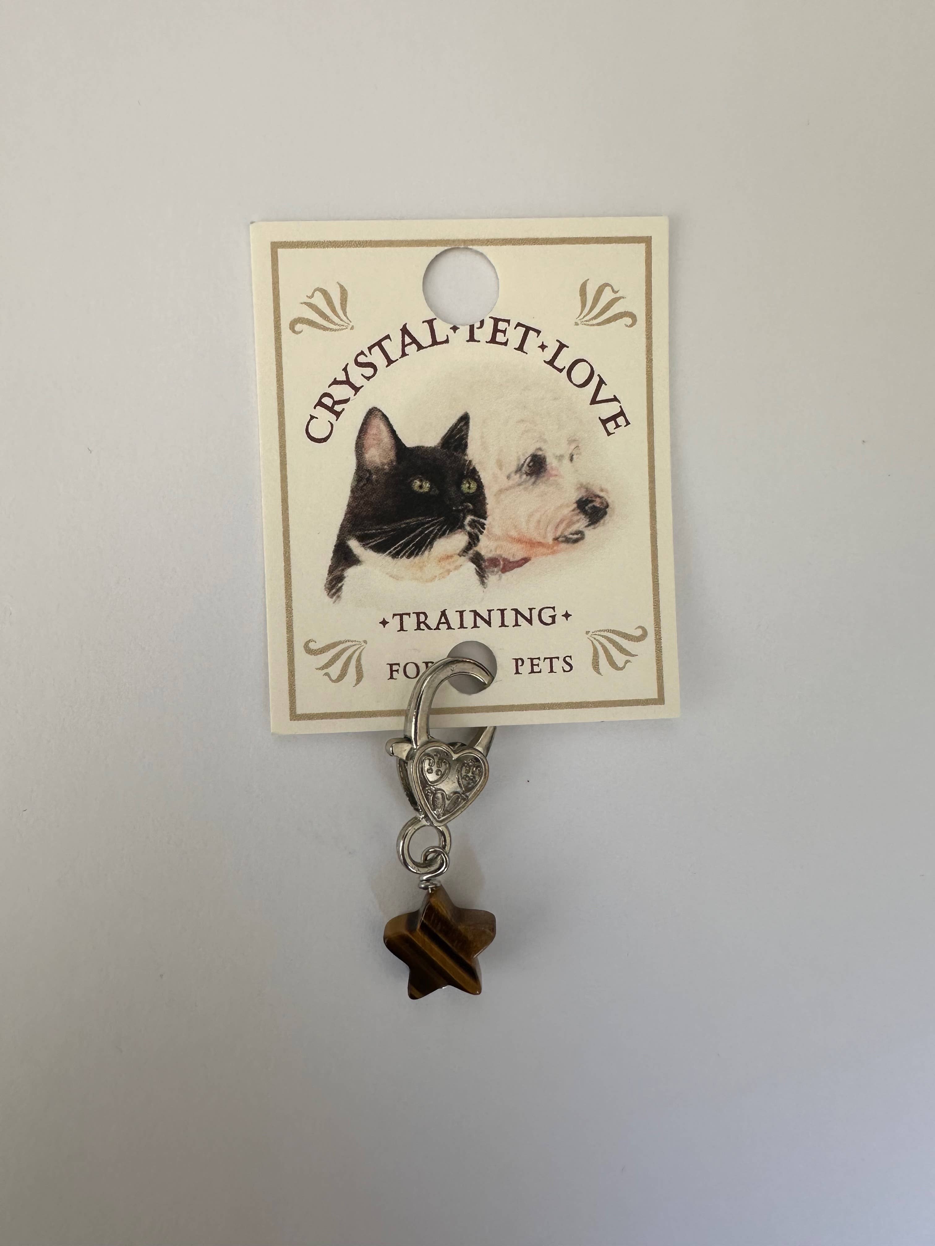 Tiger's Eye Star Pet Pendant for Holistic Crystal Support