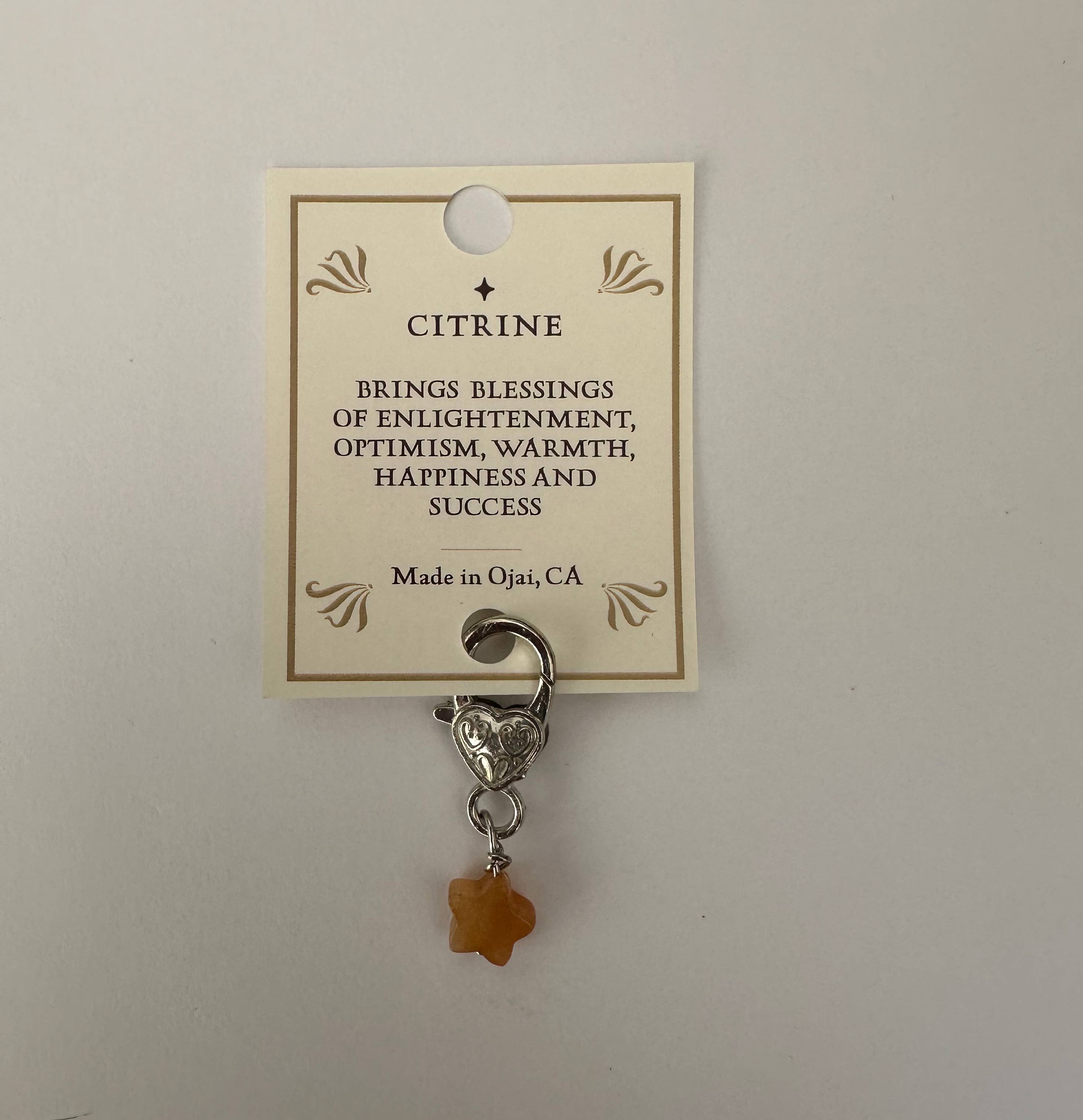 Citrine Blessings Pet Pendant Star Holistic Crystal Support