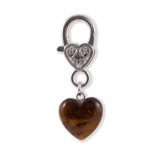 Tiger's Eye Training Heart Pet Pendant for Crystal Support