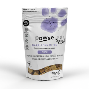 Pawse Bark-Less Bites - 300 MG Organic CBD (5 MG CBD Per Bite) - For All Pets