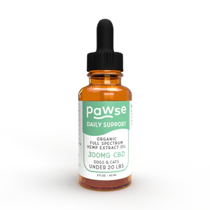 Pawse Daily Support - Full Spectrum Hemp 300 MG CBD Oil - For All Pets Under 20 Pounds