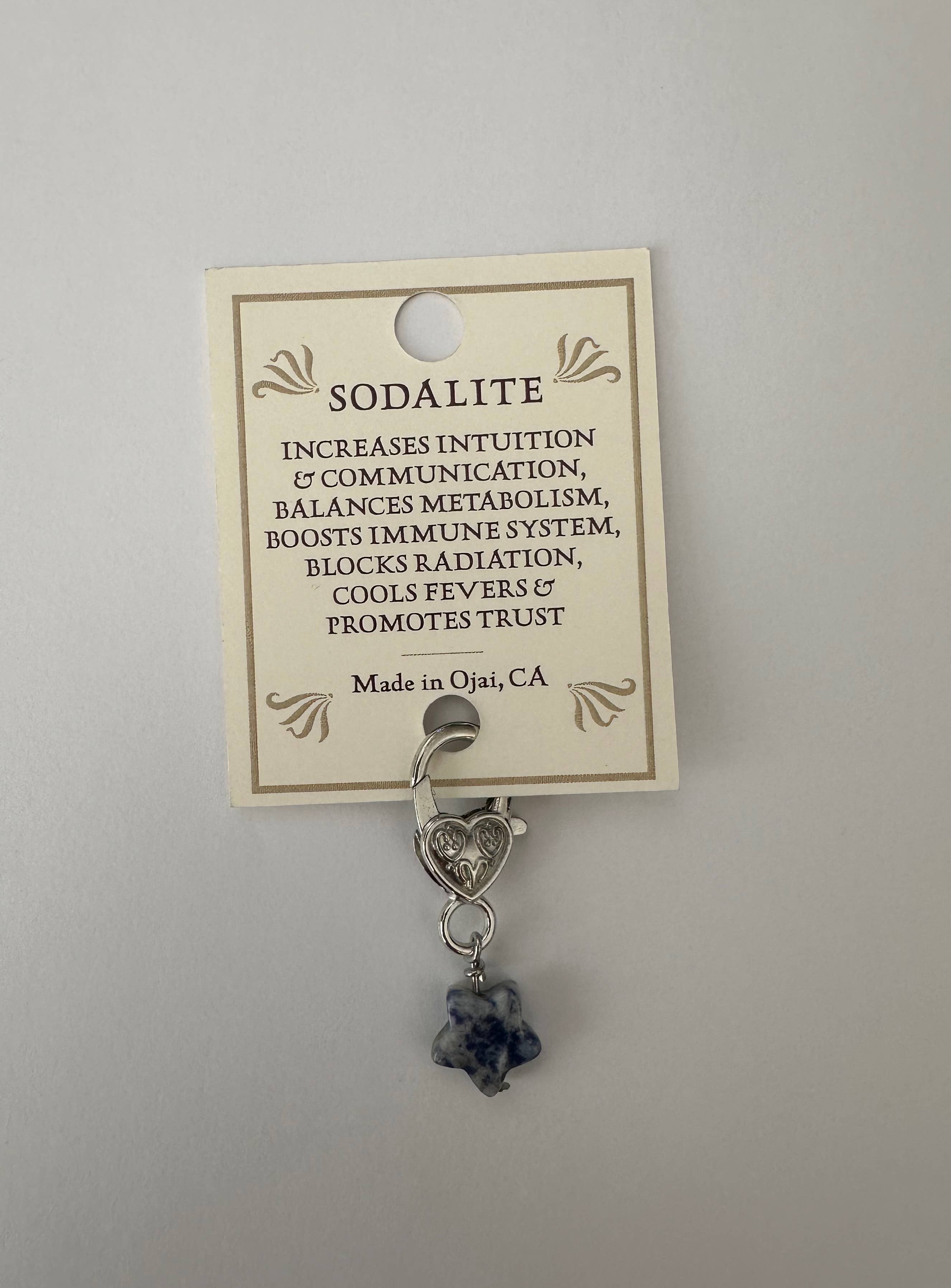 Sodalite Star Crystal Pet Pendant for Holistic Support