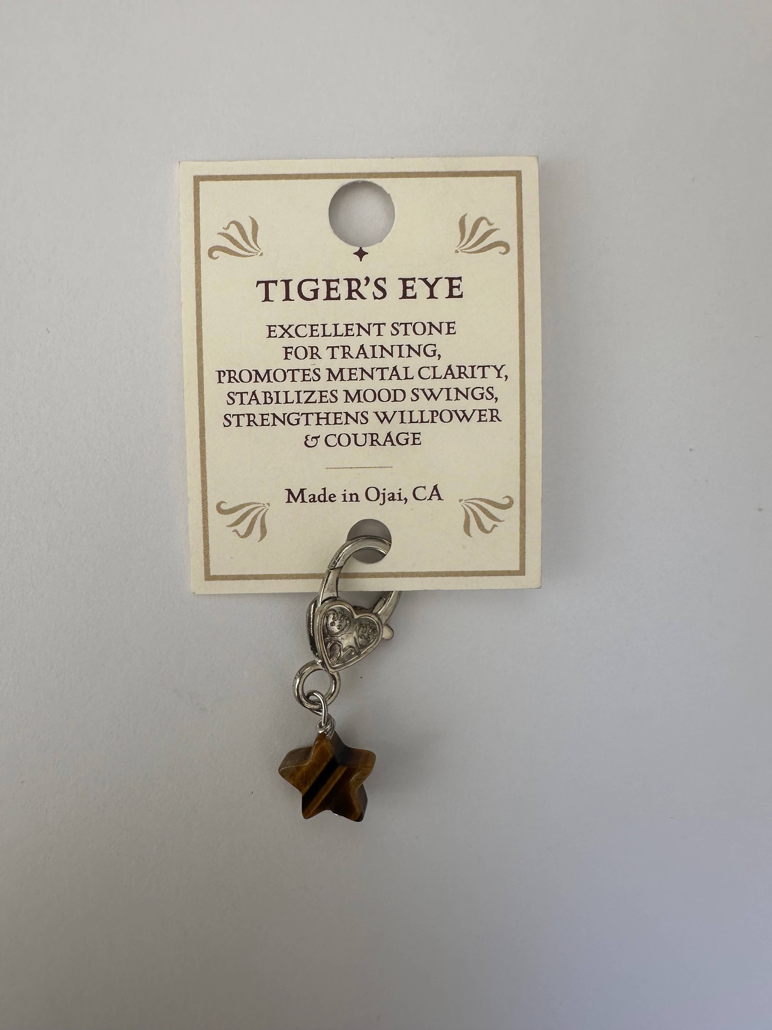Tiger's Eye Star Pet Pendant for Holistic Crystal Support