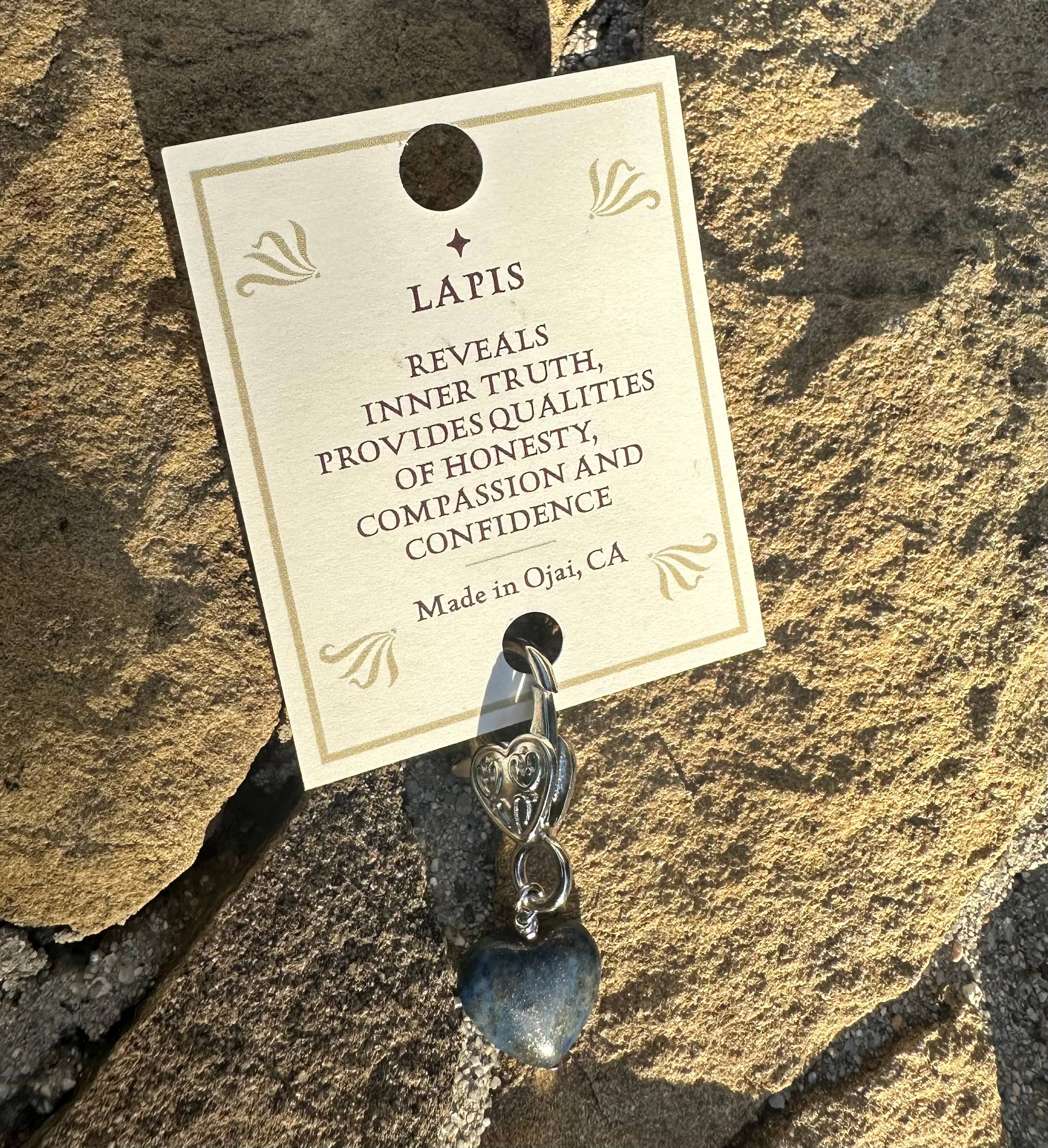 Lapis Heart Pet Pendant for Holistic Crystal Support
