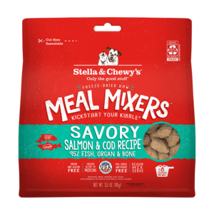 Stella & Chewy's Savory Salmon & Cod Meal Mixers Freeze-Dried Raw Dog Food Topper